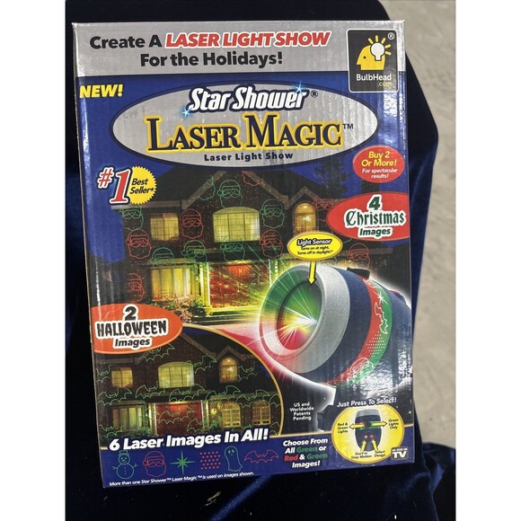 Star Shower Laser Magic Light Show Halloween And Christmas Images - Picture 1 of 3